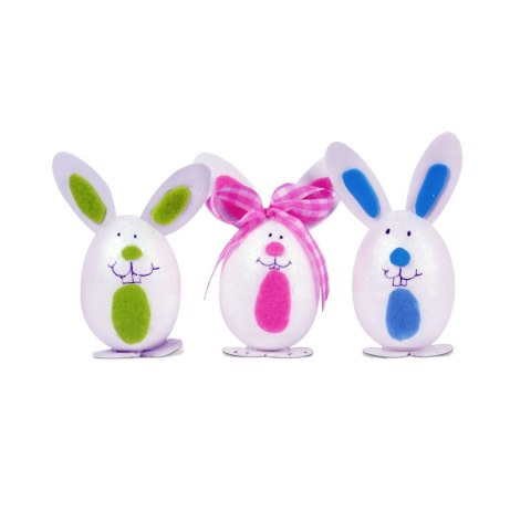Ozdoba wielkanocna Zestaw dekoracji kreatywnych na piku 3 jajka, elementy do zdobienia Arpex (WN6119)