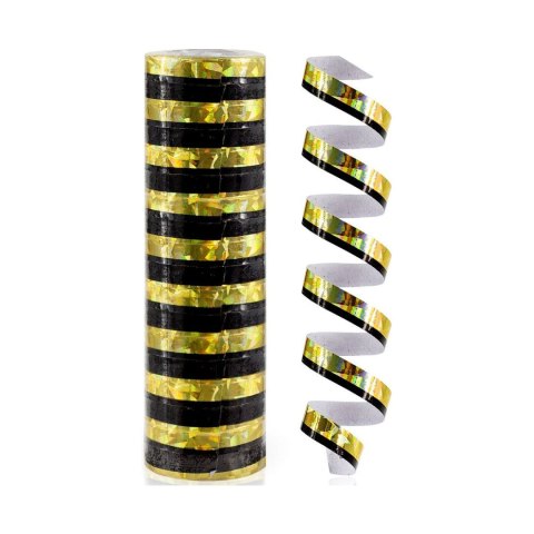 Serpentyna holograficzna czarno-złote 4m czarno-złoty Godan (SH24ZC-VT)
