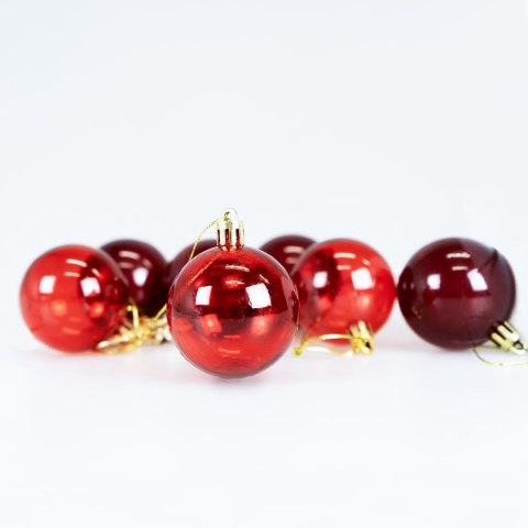 Bombki Zestaw bombek transparentnych (8 szt.) - czerwone Arpex (BN6521CZE-6149)