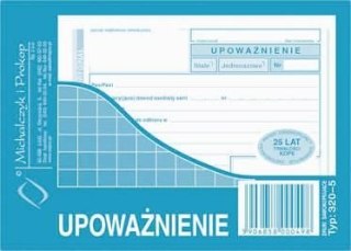 Druk samokopiujący A6 Upoważnienie 80k. Michalczyk i Prokop (320-5)