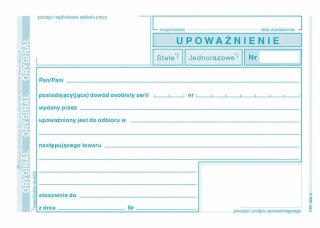 Druk samokopiujący A6 Upoważnienie 80k. Michalczyk i Prokop (320-5)