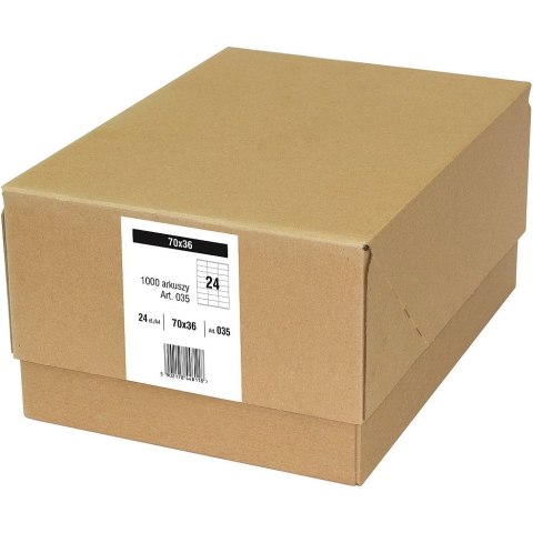 Etykieta samoprzylepna A4 biały [mm:] 70x36 Emerson (eta4070x036w)