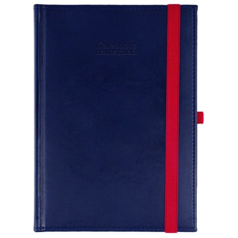 Kalendarz nauczyciela książkowy (terminarz) GRANATOWY NEBRASKA Z GUMKĄ A5 Wydawnictwo Wokół Nas (A5DN074B)