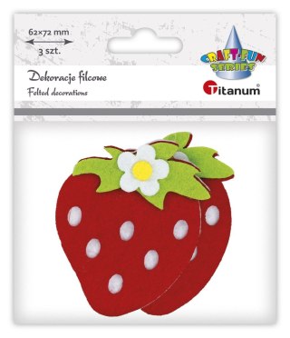 Ozdoba filcowa Craft-Fun Series truskawki Titanum (20CR0312-31)