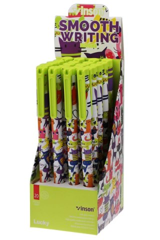 Długopis olejowy Lucky wkład niebieski 0,7mm Vinson (A159)