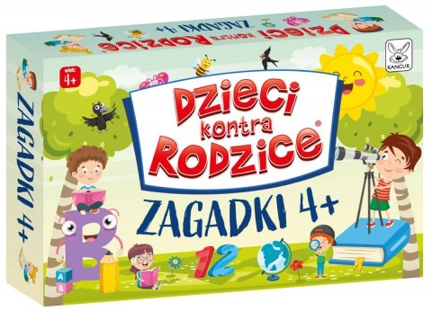 Gra karciana Dzieci kontra rodzice Zagadki 4+ Kangur