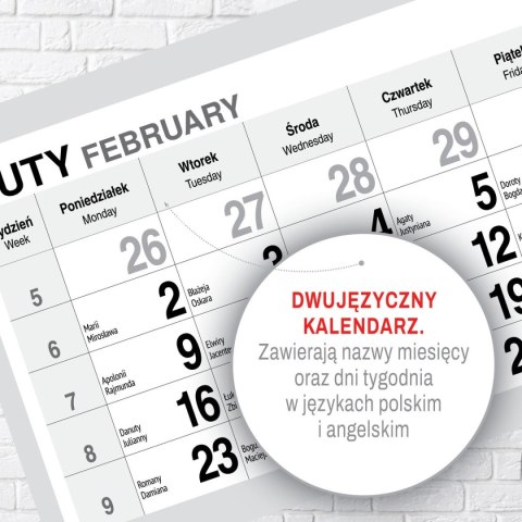 Kalendarz ścienny PREMIUM trójdzielny A4 Press (DROGA)