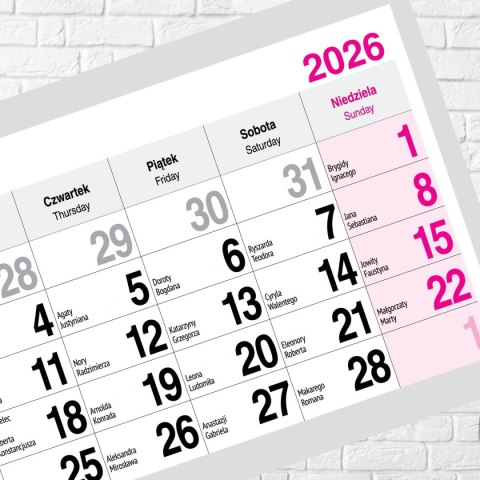 Kalendarz ścienny PREMIUM trójdzielny A4 Press (DROGA)