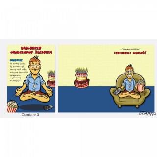 Kartka składana B6 Comic Urodzinowy dla chłopaka Ev-corp (STKC-003)