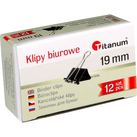 Klipy 19mm czarny Titanum (BC19)