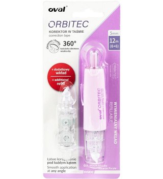 Korektor w taśmie (myszka) QSR-506 różowy 5x6 [mm*m] Oval (160-2402)