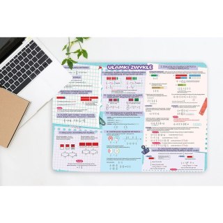Podkład na biurko UŁAMKI ZWYKŁE I DZISIĘTNE mix PVC PCW Henry (5905701481491)