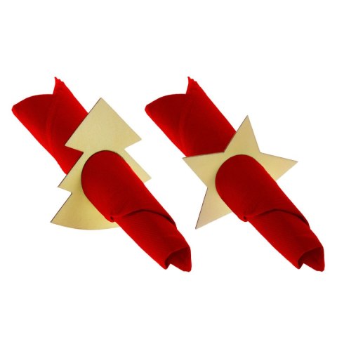 Serwetnik obrączki na serwetki choinki gwiazdki 4szt. Arpex (BN1505)