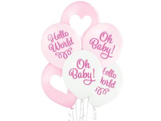 Balon gumowy Oh baby girl różowa 300mm 12cal Godan (BRN 5000587)