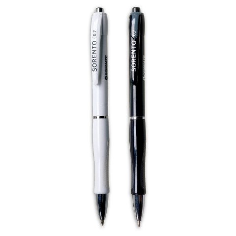Długopis olejowy Sorento Black & White wkład niebieski 0,5mm Penmate (TT7164)