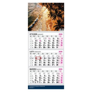 Kalendarz ścienny PREMIUM trójdzielny A4 Press (ŁÓDŹ)
