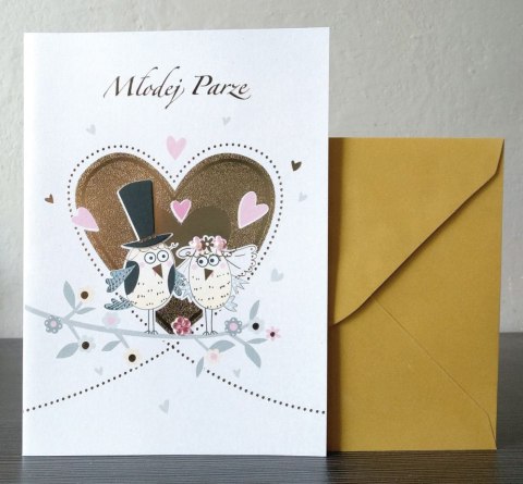 Kartka składana ślubny [mm:] 120x170 Avanti