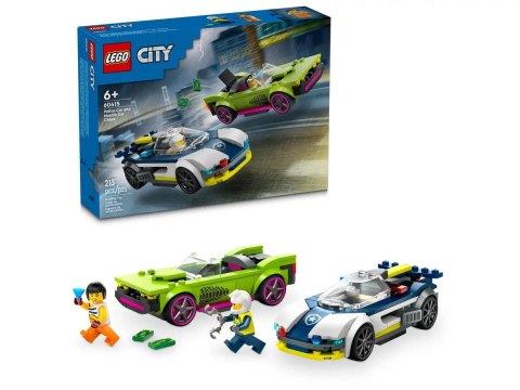Klocki konstrukcyjne City Pościg radiowozu za muscle carem Lego (60415)