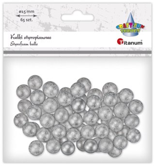 Ozdoba styropianowa Craft-Fun Series SREBRNE kulki styropianowe Titanum