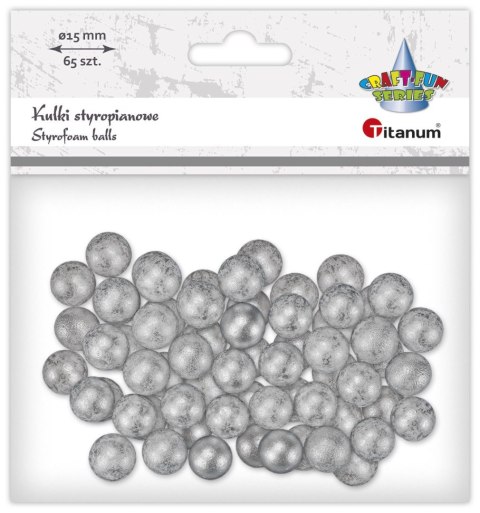 Ozdoba styropianowa Craft-Fun Series SREBRNE kulki styropianowe Titanum