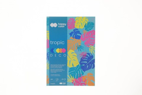 Zeszyt papierów kolorowych A4 170-220g 20k Happy Color (HA 3817 2030-TROPIC)