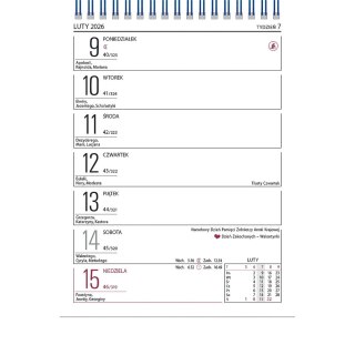 Kalendarz biurkowy MERKURY 152mm x 225mm Wydawnictwo Telegraph