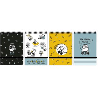 Kołozeszyt (kołonotatnik) A6 Minionki 96k. 70g krata (nd) (5894)