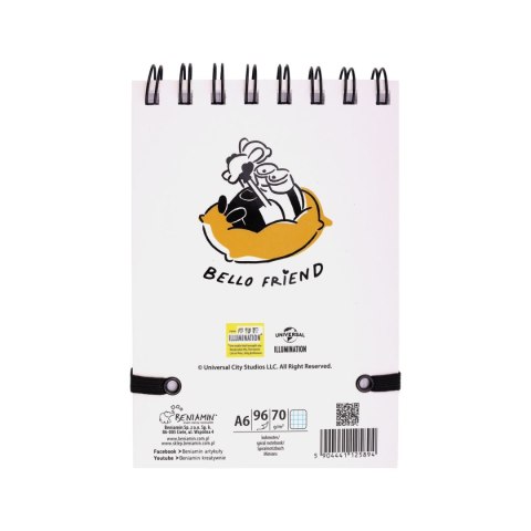 Kołozeszyt (kołonotatnik) A6 Minionki 96k. 70g krata (nd) (5894)