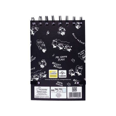 Kołozeszyt (kołonotatnik) A6 Minionki 96k. 70g krata (nd) (5894)