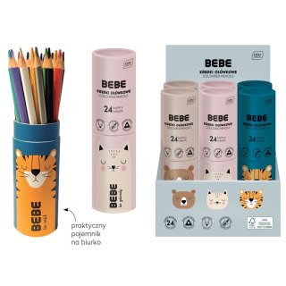 Kredki ołówkowe BB KIDS FRIENDS BOYS 24k tuba 24 kol. Noster