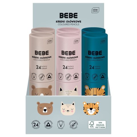 Kredki ołówkowe BB KIDS FRIENDS BOYS 24k tuba 24 kol. Noster