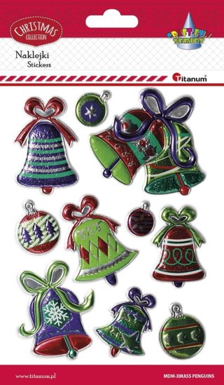 Naklejka (nalepka) Craft-Fun Series Boże Narodzenie dzwonki, bombki Titanum (MDM-XMASS BELLS)