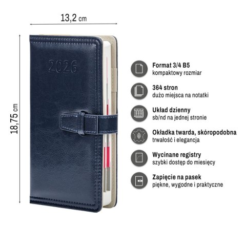 Organizer 3/4 B5 ORGANIZER (mix) Press (dzienny)