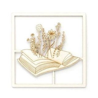 Ozdoba papierowa tekturki dekoracyjne książka z kwiatami Galeria Papieru (253066)