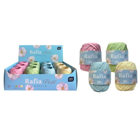 Rafia pastel na szpulce 5902277345554 mix 20m Interdruk (20 m)